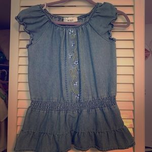 BCX girl embroidered denim shirt size 4